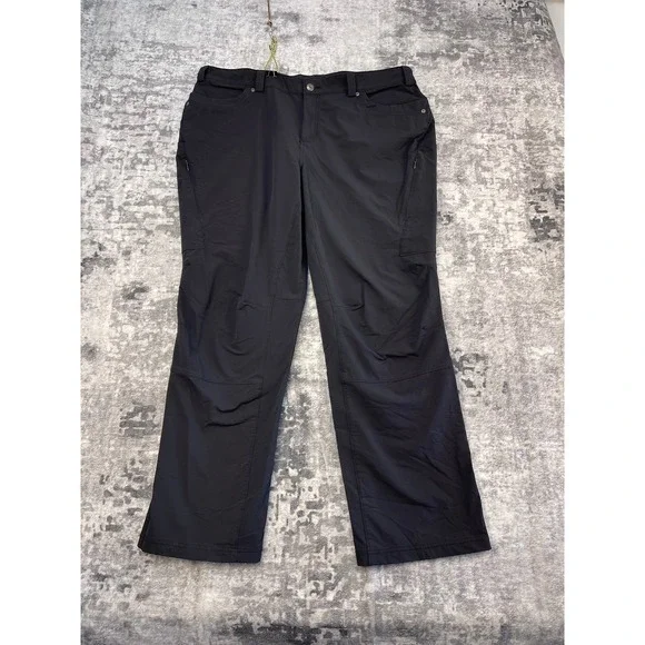 Duluth Trading Co Dry On The Fly Pants Womens Size 20 Black Nylon Hiking Stretch - Picture 1 of 5